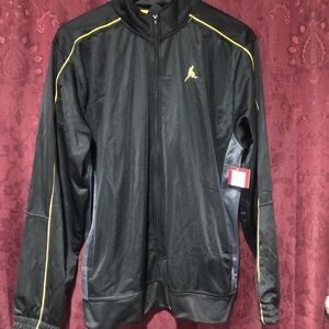 NWT Black Gray ZIP Up Basketball Sweater